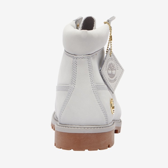 ♡BRAND NEW IN BOX Timberland™ Light Grey Genuine Nubuck Leather Boots♡ Size 5.5♡ - Picture 4 of 13